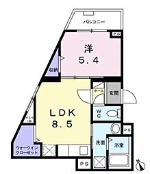 GLANZ 1LDKの間取図画像