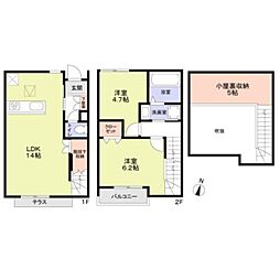 プルミエ上北沢 2LDKの間取図画像