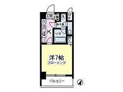 ベルコムヒルズ西新宿 1Kの間取図画像