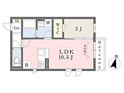 Ｆｒｏｇ　II 203 2階1LDKの間取り