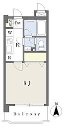 ウッディーベル3 1Kの間取図画像