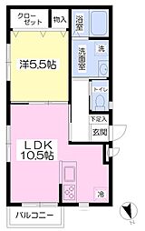 Esperanza 1LDKの間取図画像