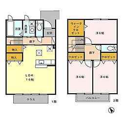 ヒルズ上之屋 3LDKの間取図画像