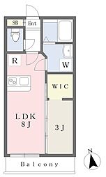 LUCE1 1LDKの間取図画像