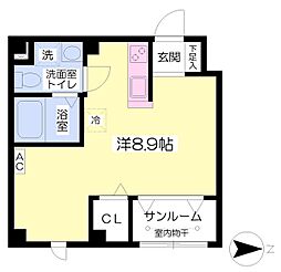 セルリアン ワンルームの間取図画像