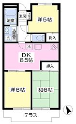 イーストビレッジ 3DKの間取図画像