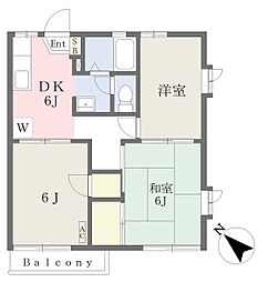 コスモ宮崎台 3DKの間取図画像