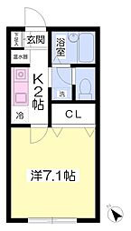 エクセルシオ 1Kの間取図画像