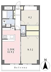 ラフィーネヴィスタ 2LDKの間取図画像