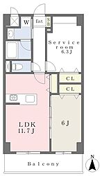 カーサミレニオ 1SLDKの間取図画像