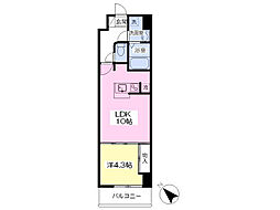ドゥーエ有明ＥＡＳＴ 7階1LDKの間取り