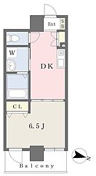 ビューバレー亀戸 1DKの間取図画像