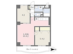 アルカサールカサイ 2LDKの間取図画像