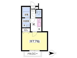 TheParkMaison大島 1Kの間取図画像