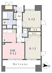 ドムカメイド 2DKの間取図画像