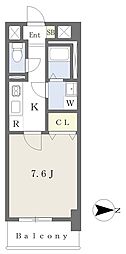 ブラン・マ・メゾン 1Kの間取図画像