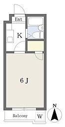 エレガンス綾瀬サード 1Kの間取図画像