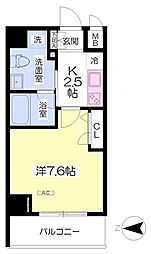 ルーチェ 1Kの間取図画像