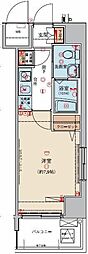 ロメック山手日暮里 1Kの間取図画像