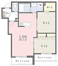シャーメゾン小牧中央 2LDKの間取図画像
