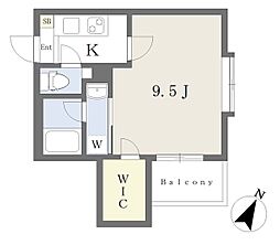 コスモナーレ一社 1Kの間取図画像