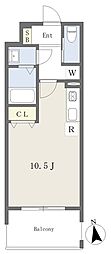 Rivermet覚王山 ワンルームの間取図画像