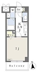 プレイズシード葵 1Kの間取図画像