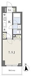 RicoEtoileMidorigaoka 1Kの間取図画像