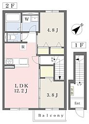 FLEUR de LIEN II 2LDKの間取図画像