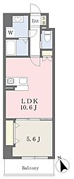 MISTRAL姫路駅前8安田 1LDKの間取図画像