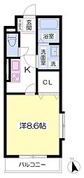 トレコート姫路東 1Kの間取図画像