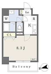 ONELIGHT博労町 1Kの間取図画像