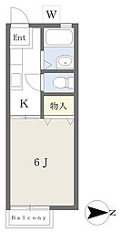 サンシティ土山 1Kの間取図画像