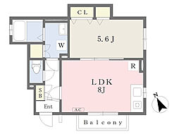 Bridge 1LDKの間取図画像