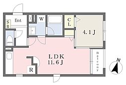 GRANDAGE上杉 1LDKの間取図画像