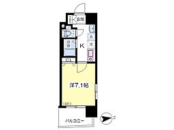 プレノ小田原弓ノ町 1Kの間取図画像