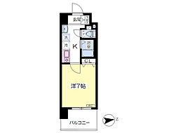プレノ小田原弓ノ町 1Kの間取図画像