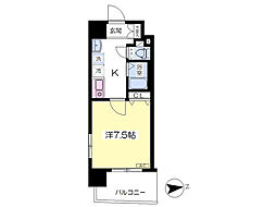 プレノ小田原弓ノ町 1Kの間取図画像