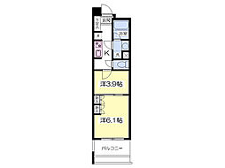 MA仙台ビルグランルージュ北一番丁 2Kの間取図画像