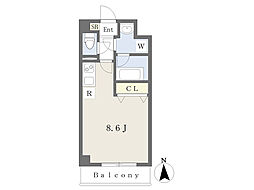 フォートレジデンス小田原弓ノ町 ワンルームの間取図画像