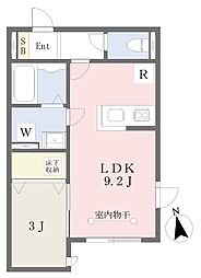 ピノクレール 1LDKの間取図画像