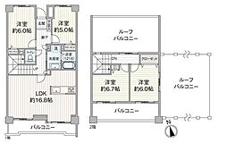 ダイアパレスヒルズ山手森 4LDKの間取図画像