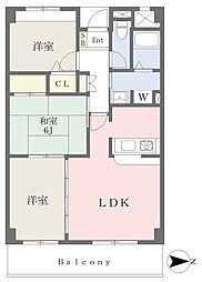 コアスターレ阪奈 3LDKの間取図画像