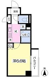 エムロード福島 1Kの間取図画像