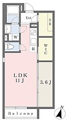 ＣＯＺＹ大曽根 1階1LDKの間取り
