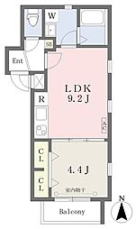 シェリム黒川サウス 1LDKの間取図画像