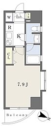 カレント新栄 1Kの間取図画像