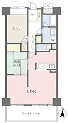 ザ・シーン城北イーストスター 2LDKの間取図画像