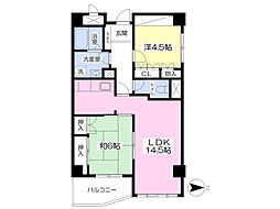 フォアフロント上北沢 2LDKの間取図画像