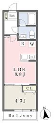 BROOK HILLS(ブルックヒルズ) 1LDKの間取図画像